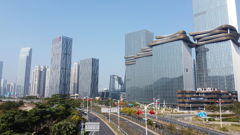 2024年1月1日，廣東珠海，橫琴粵澳深度合作區(qū)樓群。