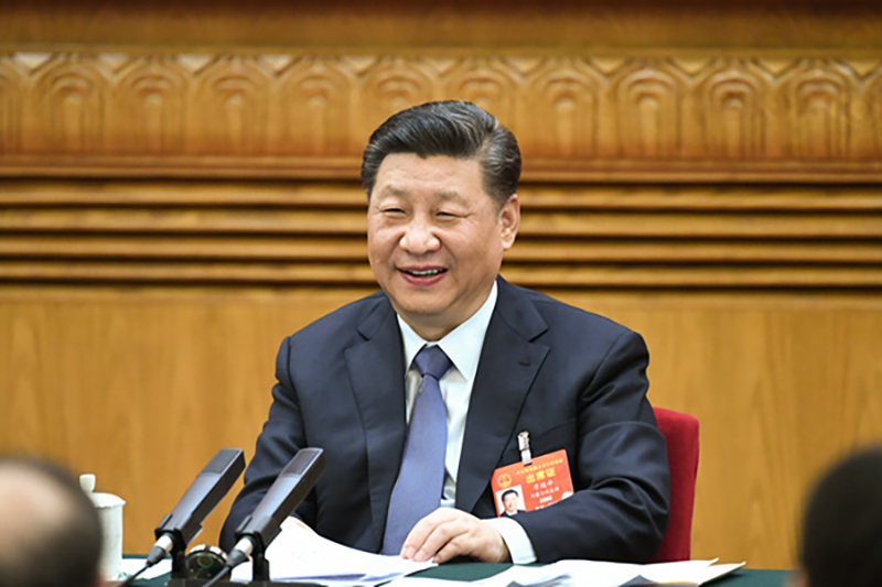 2019年3月5日，習(xí)近平總書記參加十三屆全國人大二次會議內(nèi)蒙古代表團的審議。